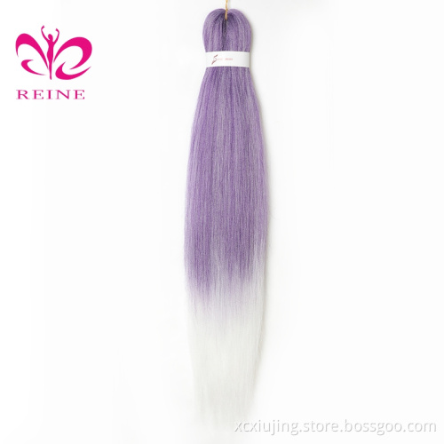 Pre-stretched Braid Japanese Synthetic Hair Extensions Jumbo Braids Crochet Hair Ombre Braiding Hair Frosted Grey Blonde Black